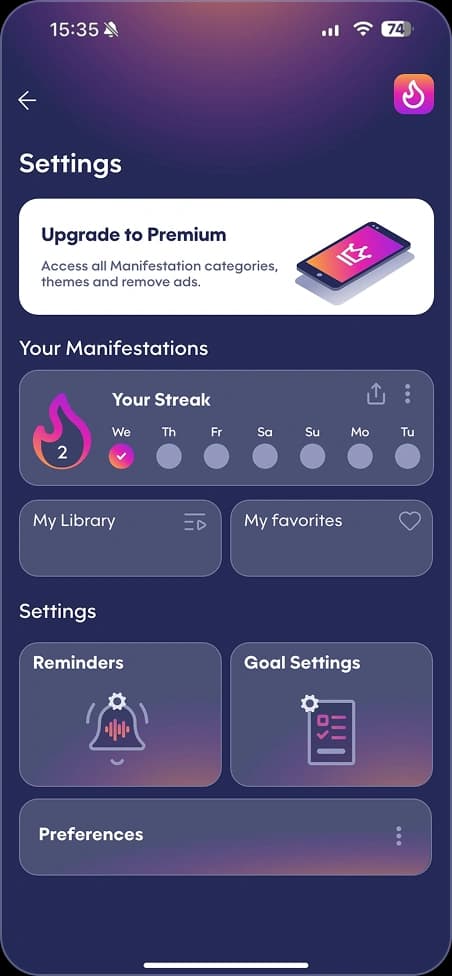 SoulPower app screenshot